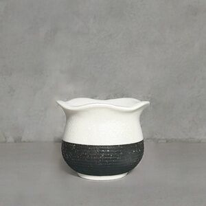 Black and White Mini Succulent Planter - Home Decor, Handmade Ceramic, Plant Pot